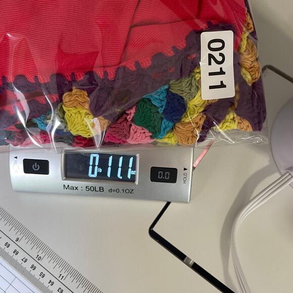 Double Zero Boho Crochet Ruffle Vest Rainbow Trim Cardigan Open Front - Picture 12 of 12